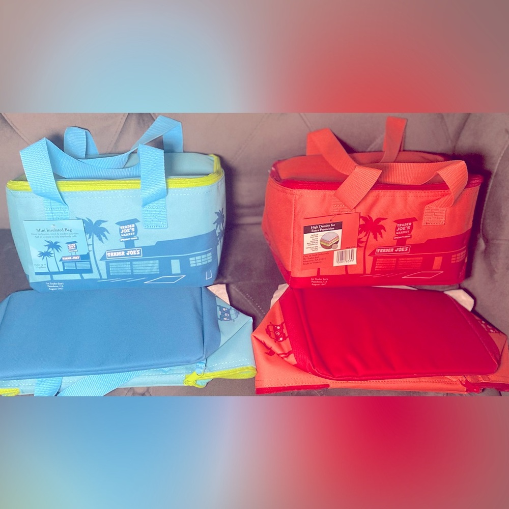2 Trader Joe's Mini Insulated Bags
Brand New with Tags!
1 for $13, 2 for $25